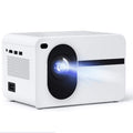 Projector with Wifi and Bluetooth Native 1080P Full HD Projector 18000 Lumens Outdoor 200" Projection Screen Video Movie Proyector Compatible with Smartphone, Hdmi,Usb,Av,Fire Stick, PS5, White